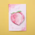 Notes adhésives mignonnes en forme de pêche bloc-notes pour étudiants et bureau prise de notes. - 30 Feuilles / Pêche