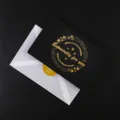 Ensemble de carte de vœux et enveloppe noire en dorure à chaud pour anniversaire et décoration de fête. - Carte de Vœux Bénédiction Chanceux Exclusive