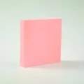 Blocco di foglietti adesivi quadrati rosa neon fluorescente per studenti e ufficio - rosa fluorescente