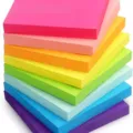 Stack of colorful square sticky notes for office and school memo recording - 8-Pack Set / 8 Pieces/Pack
