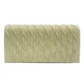 Elegant gold glitter clutch bag for women, featuring a stylish diamond pleated design for evening parties. - Gold