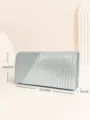 Silver glitter evening clutch bag for women, elegant pleated design party wedding handbag. - Silver