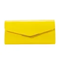 Yellow patent leather envelope clutch bag, stylish crossbody shoulder bag for women evening party - Yellow