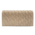 Elegant shimmering gold pleated evening clutch bag for women, perfect for parties and events. - Champagne