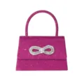 Sparkly Pink Crystal Bow Mini Handbag Elegant Evening Clutch Purse for Women 2024 - Rose Red