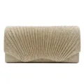 Elegante goldene Glitzer Falten Abendtasche für Damen, stilvolle Handtasche. - 20*5*10CM / Champagner