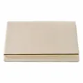 Elegant velvet evening clutch bag with gold metal bar accent for women parties and banquets. - Apricot