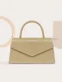 Elegant gold glitter evening handbag for women, stylish clutch purse for party and wedding. - Gold