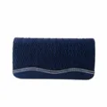 Shining evening bag for women, stylish crystal beaded clutch and fashion crossbody bag design. - Navy Blue