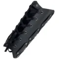 Bracciale in pelle nera stile medievale borchie cavaliere mercenario gotico cosplay accessorio - Nero