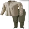 Men's long sleeve linen henley shirt and matching casual pants two piece set casual beachwear. - S / Top And Bottom / Khaki With Green