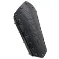 Protège-bras médiéval viking en cuir noir avec des rivets en métal pour cosplay. - Lame (Unique) / Noir