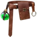 Medieval retro leather belt set with potion bottle and pouch, perfect for cosplay costumes. - Brown Regular Set (450g)
