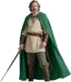 Ensemble de cape de ranger médiéval avec tunique en lin et accessoires pour Halloween. - Vert