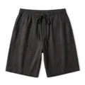 Short de Loisirs Gris Foncé Homme Cordon Taille Élastique Plage Cinq Quart Bermudas - S / Noir