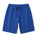 Herren blaue Freizeitshorts Sommer atmungsaktiv Kordelzug Strand Sport Kurze Hosen - Dunkelblau