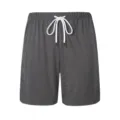 Men's casual summer drawstring shorts, comfortable loose fit straight-leg sports gray shorts. - S / Gray