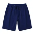 Herren Einfarbig Freizeithosen Dunkelblau Sommer Strand Atmungsaktiv Sportbekleidung - Marineblau