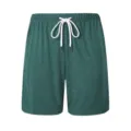 Men's Summer Drawstring Casual Shorts Melange Green Retro Five-Point Trousers New - S / Dark Green