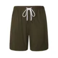Men's Summer Casual Drawstring Shorts Loose Fit Five-Point Sports Shorts Olive Green - Army Green