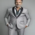 Men slim fit business suit three piece set elegant grey formal wedding blazer outfit - Light Gray