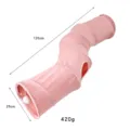 Premium foldable S-shaped pink suede cat tunnel with 120cm length and 25cm diameter - Pink
