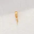 Macro view of gold-plated S925 silver brushed needle clasp for DIY pendant bail - Pin Buckle / Gold