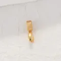 Close-up of golden brushed S925 silver pendant clasp with polished bail detail. - Clip Back / Gold