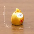 Mini golden lucky cat figurine ornament for desktop with size dimensions 2.3cm high - Lucky Gold Cat