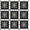 Adesivi per piastrelle vintage neri e bianchi eleganti per decorazione pavimenti - Mandala Vintage Bianco E Nero (SK34005)