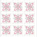 Adesivi per piastrelle mandala con trama marmo per pareti e pavimenti. - Motivo Simmetrico Rosa Blu (SK34007)