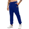 Men's cuffed sweatpants casual athletic jogger trousers comfortable everyday wear blue new - S / Sapphire Blue