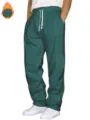 Comfortable casual fleece-lined sweatpants for men and women solid color sports joggers. - S / Bottoms / Dark Green