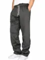 Men's Women's Casual Grey Sweatpants Drawstring Athletic Pants for Daily Fitness Wear - S / Bottoms / Dark Gray