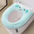 USB beheizbarer ToilettenSitzbezug Winter Plüsch warmes Kissen weiches Vlies universelle Matte - Heizungsversion / Hellblau