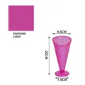 Pink plastic ice cream cup waffle texture dessert cup dessert shop 20cm height specification - 340ml / Magenta