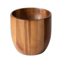 Natürlicher Holzbecher und Mörser aus strapazierfähigem Akazienholz mit glatter Oberfläche. - Akazienholz Mörser