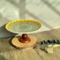 Bohemian style ceramic pedestal fruit plate, vintage mandala pattern cake and dessert stand. - 8-Inch Pedestal Tray (20*10cm) / Style G
