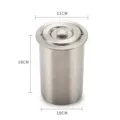 Stainless steel meat cooking pot with built-in thermometer for kitchen cooking and deep frying use. - Meat Steamer Barrel with Wire Handle