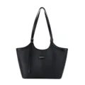 Black women commuter shoulder bag versatile large capacity tote bag stylish design - Black