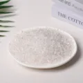 Natural clear white crystal quartz chips in a white plate for aromatherapy and decor - Natural White Crystal / 3-5mm (100g)