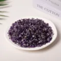 Natural purple amethyst crushed stones for aromatherapy and home decor on a plate - Amethyst / 5-7mm (100g)
