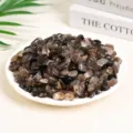 Polished natural smoky quartz crystal tumbled stone chips for home decor and aromatherapy - 3-5mm/500g / Smoky Quartz