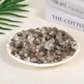 Natural mixed crystal chips displayed on a white plate for aromatherapy and home decor - Green Phantom Crystal / 7-9mm (100g)