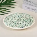 Natural polished light green aventurine crystal gravel stones for aromatherapy decor - Chrysocolla / 5-7mm (100g)