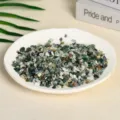 Natural green moss agate crystal crushed stones for aromatherapy and home decor - Moss Agate / 5-7mm (100g)