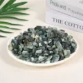Natural green moss agate polished crushed stones for aromatherapy and home decor. - Moss Agate / 9-12mm (100g)