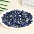 Natural blue sodalite crushed stones for home decor and aquarium landscaping - Sodalite / 7-9mm (100g)