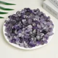 Natural polished amethyst crystal gravel stones for aromatherapy and home decoration - Amethyst (Whitish) / 9-12mm (1000g)