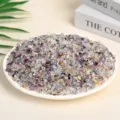 Natural mixed crystal gravel stones featuring polished multi-color fluorite chips - Polished Color Fluorite / 3-5mm (100g)